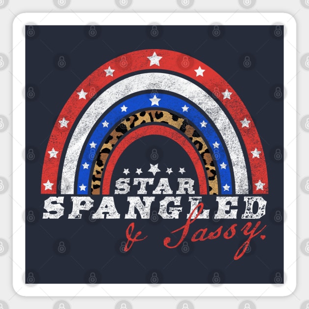 Star Spangled and Sassy 4th Of July Magnet by OrangeMonkeyArt